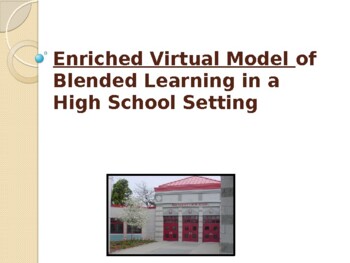 Preview of Blended Learning in a High School Setting