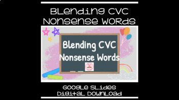 Preview of Blending CVC Nonsense Words FREEBIE | NWF Fluency | Phonics | Science of Reading