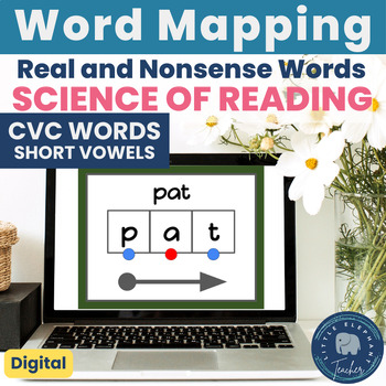Preview of Blending CVC Words Digital Phoneme Grapheme Orthographic Word Mapping Activities
