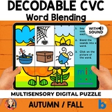 Blending CVC Words Digital Picture Puzzle