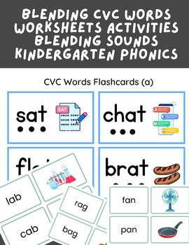 BLEND & CHECK CVC WORDS BLACK AND WHITE PICTURE FLIP BOOKS
