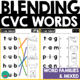 Blending CVC Words Worksheets Blend and Match simple and e