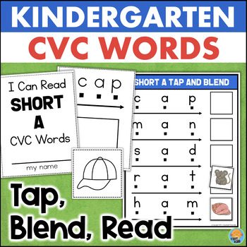 Preview of Blending & Decoding CVC Words with Short Vowel Sounds Activity Phonics Booklets