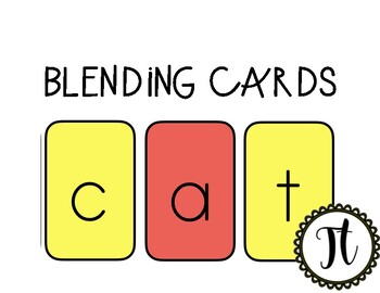 Blending Cards by Tastefulteacher | Teachers Pay Teachers