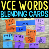 VCE and CVCE Words Blending Cards & Pocket Chart Cards - F