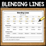Blending Lines Fluency Practice for K-2 Science of Reading
