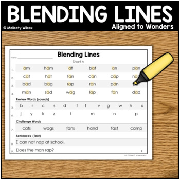 Preview of Blending Lines for First Grade Aligned to Wonders Print and Digital Versions