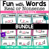 Blending Practice Bundle Real and Nonsense Words | CVC, CV
