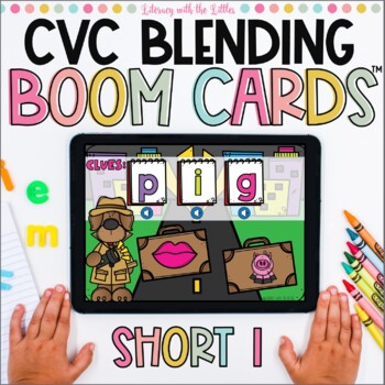Preview of Blending Short I CVC Words Boom Cards™ | Reading Short Vowel Words