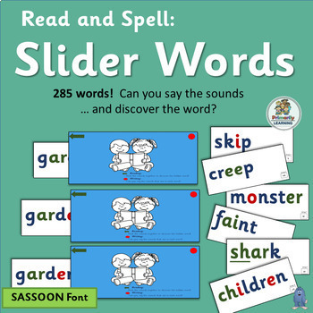 Preview of Phoneme Blending & Segmenting Cards - 285 Jolly Phonics Aligned Words - SASSOON