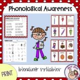 Blending Syllables Picture Based Activity Phonological Awareness