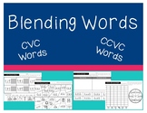 Blending Worksheets for CVC and CCVC Words