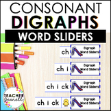 Digraph Word Sliders - Digraph Segmenting and Blending Activities
