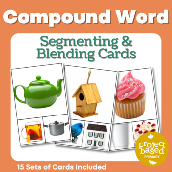 Preview of Blending and Segmenting Compound Words Cards