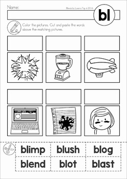Blends Worksheets and Activities - BL FREE by Lavinia Pop ...