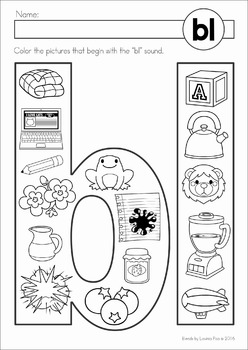 Blends Worksheets And Activities Bl Free By Lavinia Pop Tpt