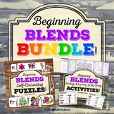 Blends BUNDLE: Beginning Blends Puzzles and Printables