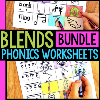 Preview of Consonant Blends Worksheets Ending, Beginning Short Vowel S-Blend Activities