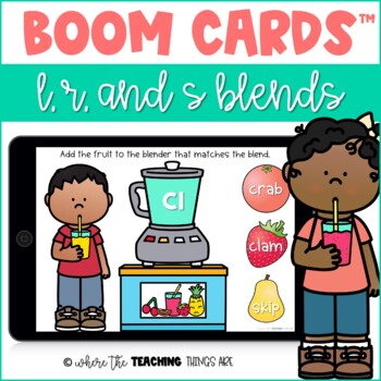 Preview of Blends Boom Cards™ - L, R, S Blends