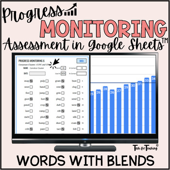 Preview of Phonics Assessment for Decodable Word Progress Monitoring - Blends (CVCC/CCVC)