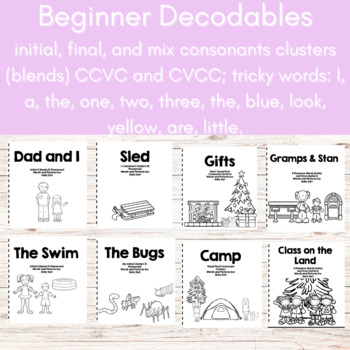 Preview of Blends CCVC, CVCC Decodable Readers (Kindergarten Unit 6)