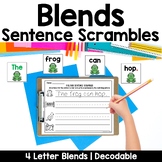 Blends Decodable Sentence Scrambles | Science of Reading