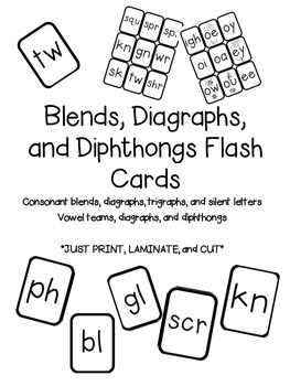 Preview of Blends & Diagraphs Flash Cards