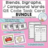 Blends, Digraphs, & Compound Words QR Code Task Card Bundle