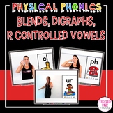 Blends, Digraphs, R Controlled Vowels (Movement Cards/Vide