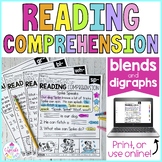 Blends & Digraphs Reading Comprehension Passages | Distanc