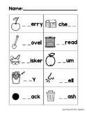 Blends & Digraphs Spelling Worksheet