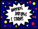 Blends, Digraphs, & Syllables For K and 1