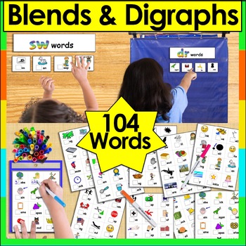 Preview of Beginning Blends and Beginning Digraphs Word Sorts and Center Cards