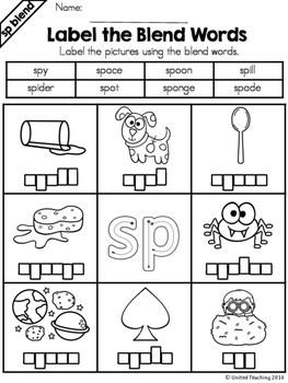 Blends: Label a Blend Word Bundle by United Teaching | TpT