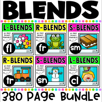 Preview of Blends No Prep Printables MEGA BUNDLE includes L Blends, R Blends and S Blends!