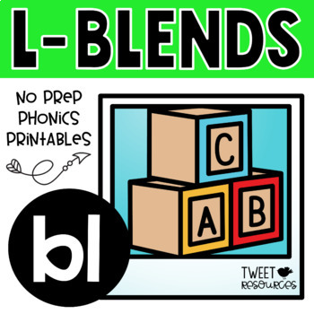 Preview of FREEBIE ~ Blends Phonics NO PREP Printables for "bl"