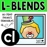 Blends Phonics NO PREP Printables for "cl"