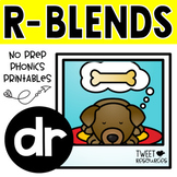 Blends Phonics NO PREP Printables for "dr"