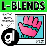 Blends Phonics NO PREP Printables for "gl"