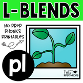 Blends No Prep Phonics Printables for "pl"