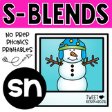 Blends Phonics NO PREP Printables for "sn"
