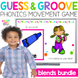 Blends Movement Game BUNDLE | Guess and Groove Phonics Act