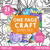 Blends One Page Craft Pack {Print & Go Crafts + Writing Papers}