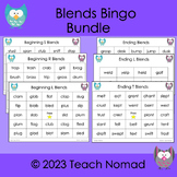 Consonant Blends Phonics Bingo Game Bundle | Beginning Ble