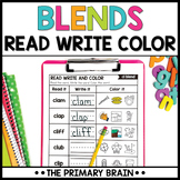 Blends Read Write and Color Phonics Worksheets | Fluency C