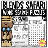 Blends Safari! Phonics Word Search Puzzles