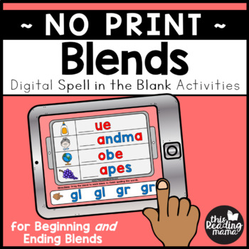 Preview of Blends Spell in the Blank (Digital)