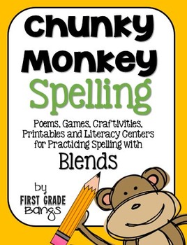 Preview of Blends Spelling- Poems, Lists, Crafts, Centers, and More!