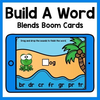 Preview of Blends Boom Cards | Initial Consonant Blends Word Building