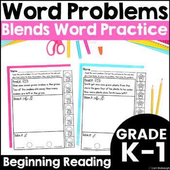 Preview of Blends Word Problems - Addition and Subtraction Within 10 with Phonics Practice